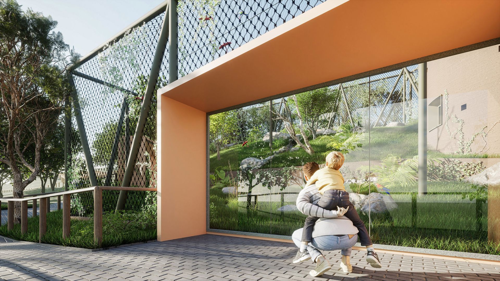 Kistestű főemlős és papagáj bemutató