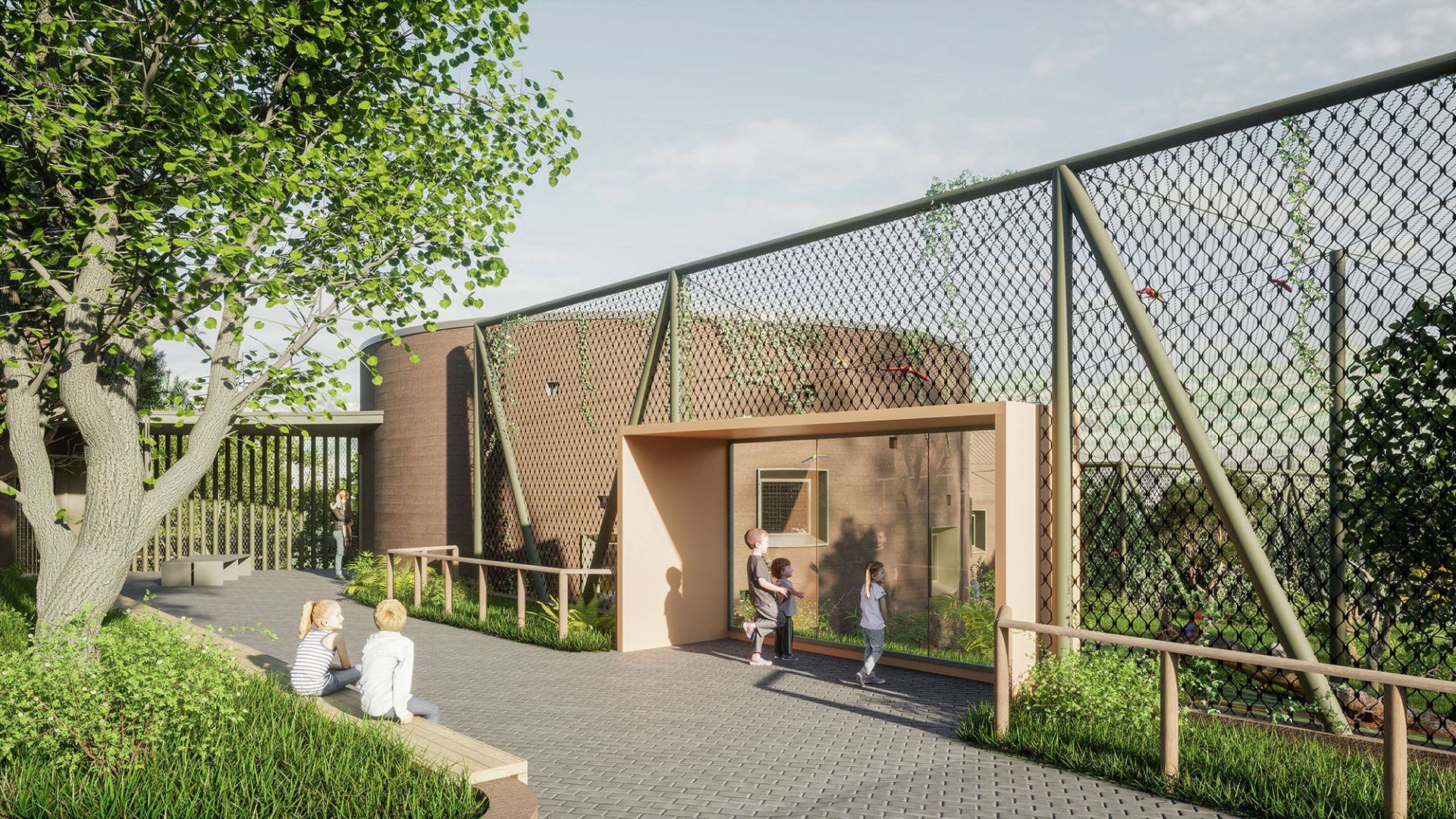 Kistestű főemlős és papagáj bemutató